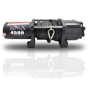 Лебідка електрична до квадроцикла TITANIUM Arctica 4500 12V з синтетичним тросом T13337 фото