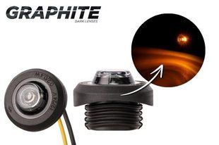 Ліхтар габаритний бічний помарачевий світлодіодний HORPOL LD 2632 GRAPHITE декоративний на трубу T13639 фото